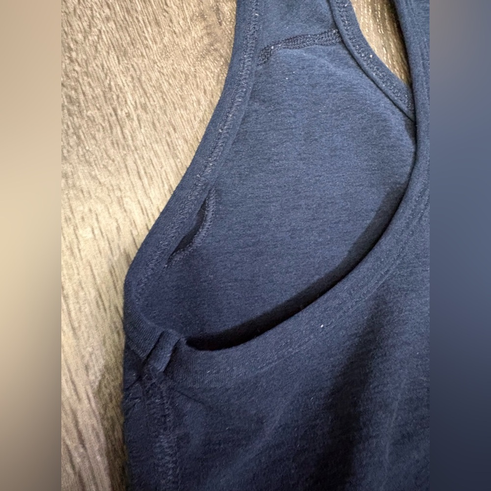 Beyond Yoga Large Spacedye Lift Your Spirits Racerback Sports Bra Nocturnal Navy - Picture 8 of 10